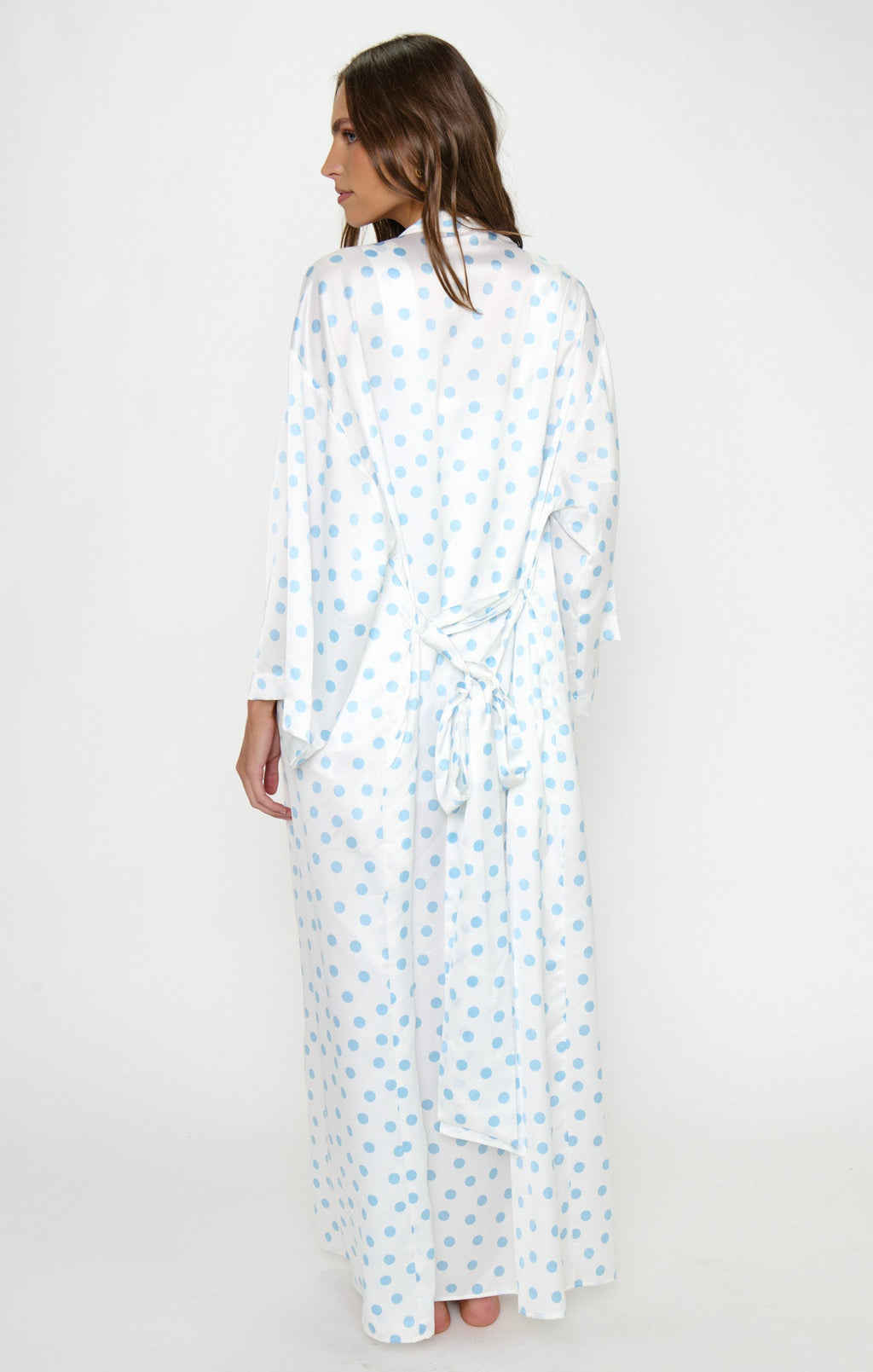 Sunrise Robe ~ Powder Blue Polka Dot